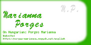 marianna porges business card